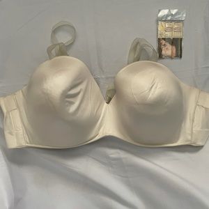 Strapless/clear strap Bra Ivory